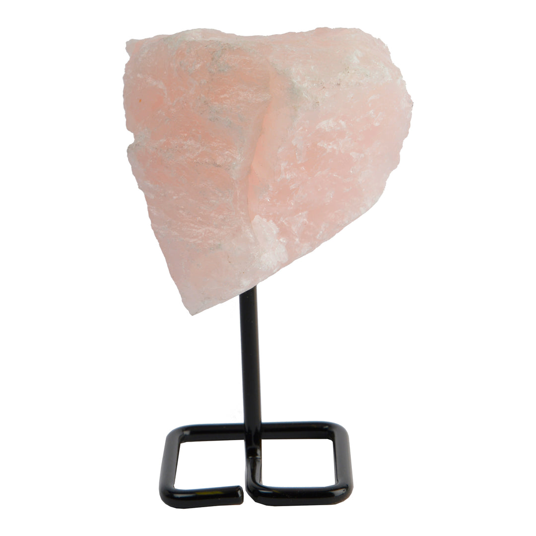 Rose Quartz on metal stand