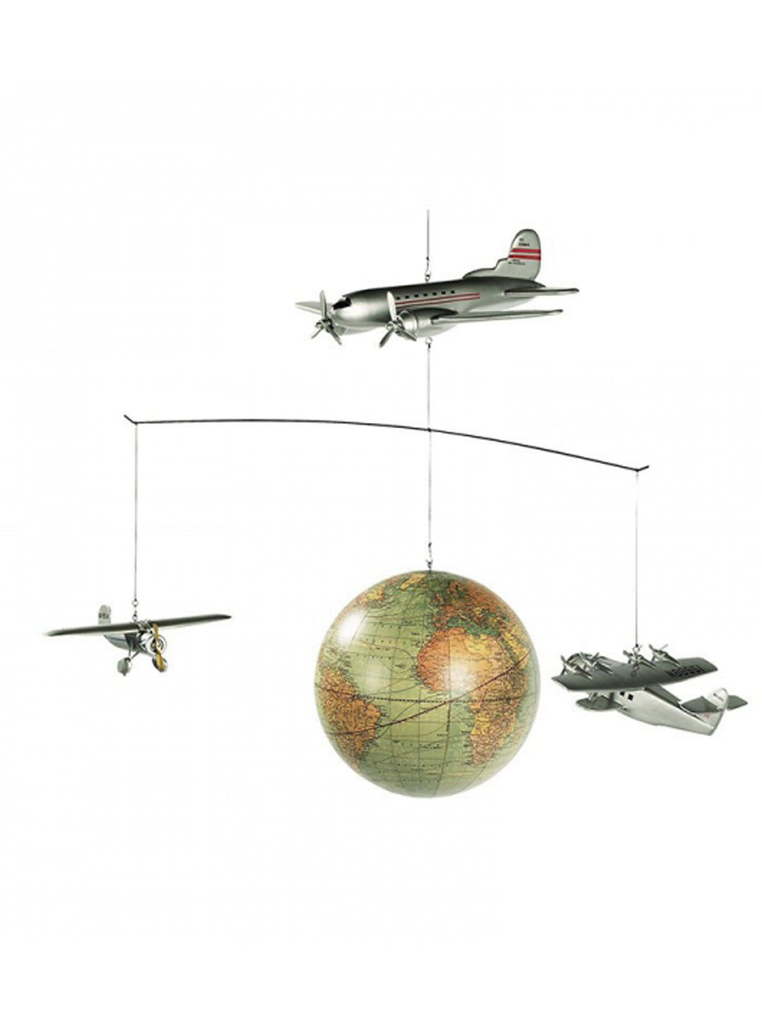 Vintage Aeroplane Baby Cot Mobile, Aeroplane Nursery Décor, 60cm