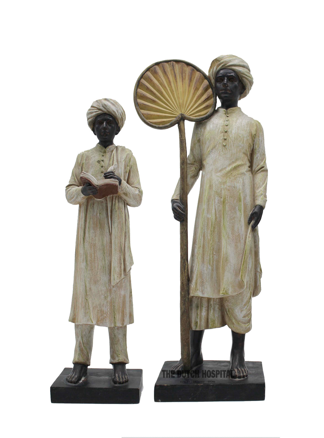 Indian Man, Turban Men Reading Sculpture 40cm