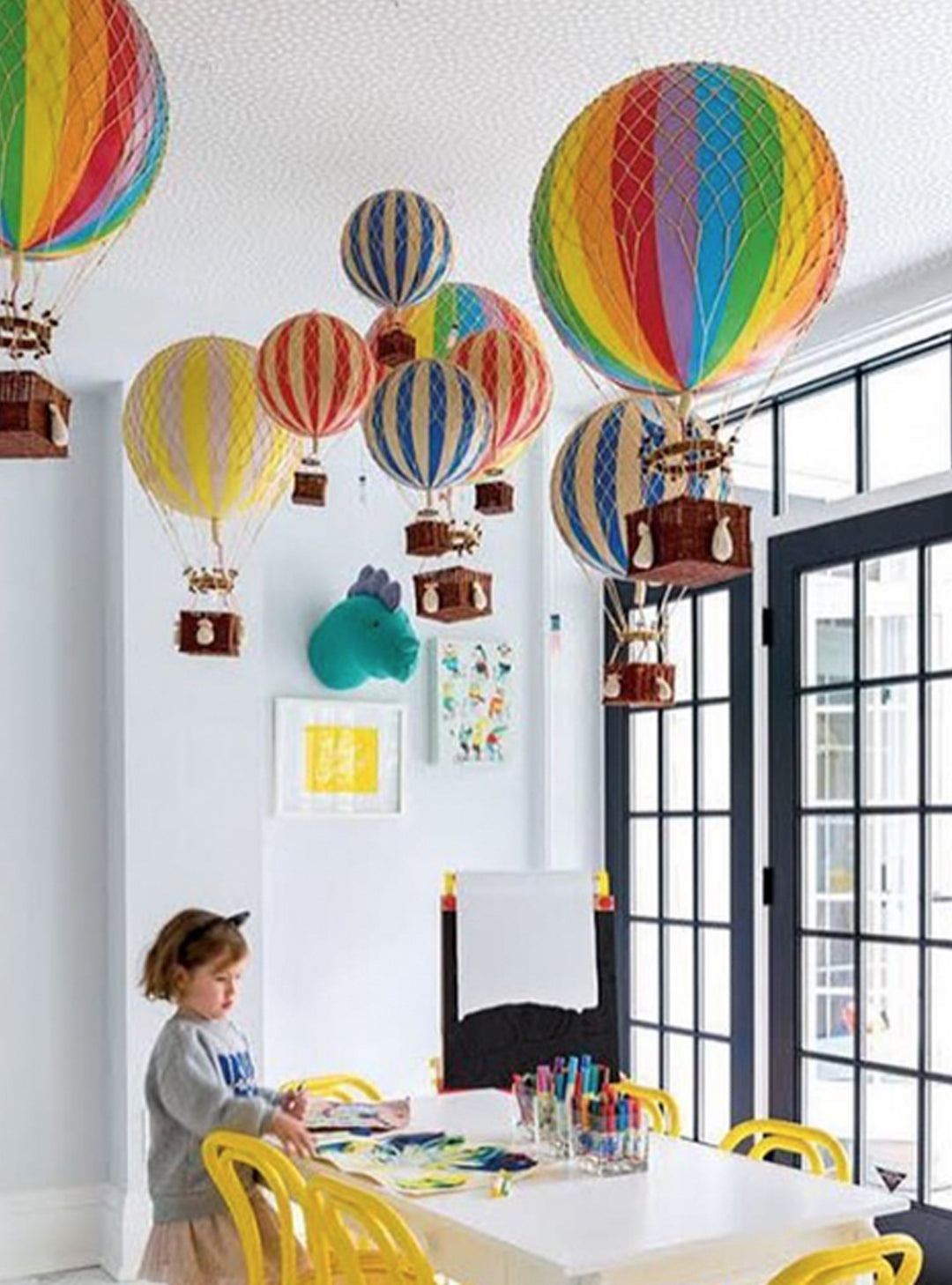 Jules Verne's inspired vintage replica hot air balloon