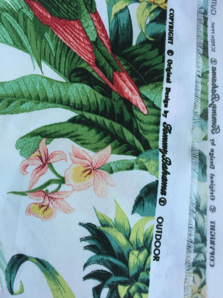 Tommy Bahama OUTDOOR Fabric - Pineapple Hawaii Print - Beach Bounty - Lush Green
