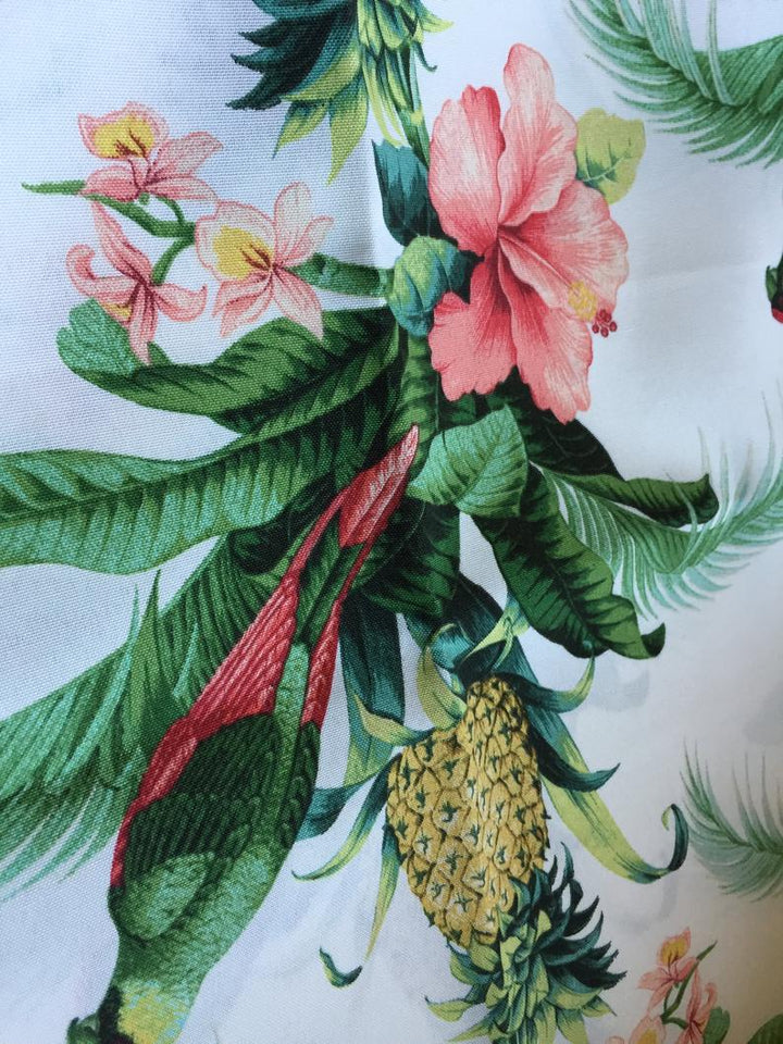 Tommy Bahama OUTDOOR Fabric - Pineapple Hawaii Print - Beach Bounty - Lush Green