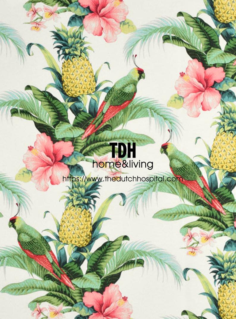 Tommy Bahama OUTDOOR Fabric - Pineapple Hawaii Print - Beach Bounty - Lush Green