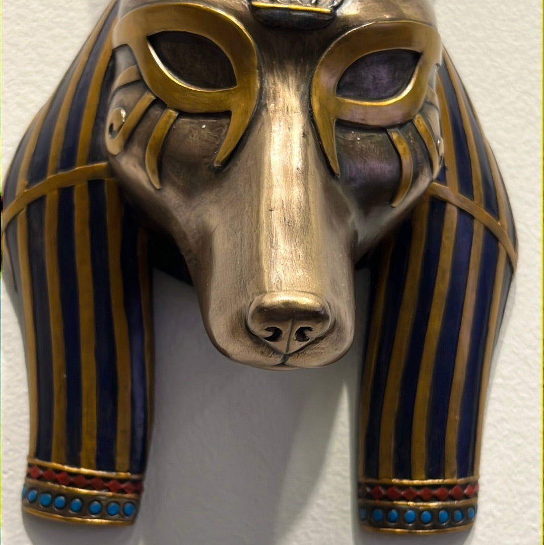 Ancient Egyptian God Anubis Wall Mask, Anubis Mask, 38cm