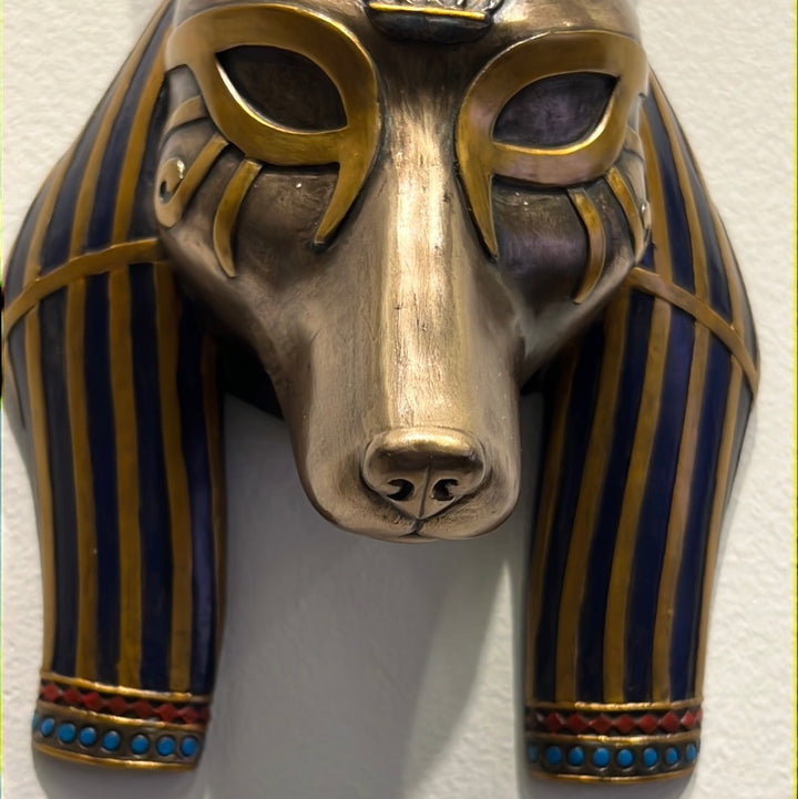 Ancient Egyptian God Anubis Wall Mask, Anubis Mask, 38cm
