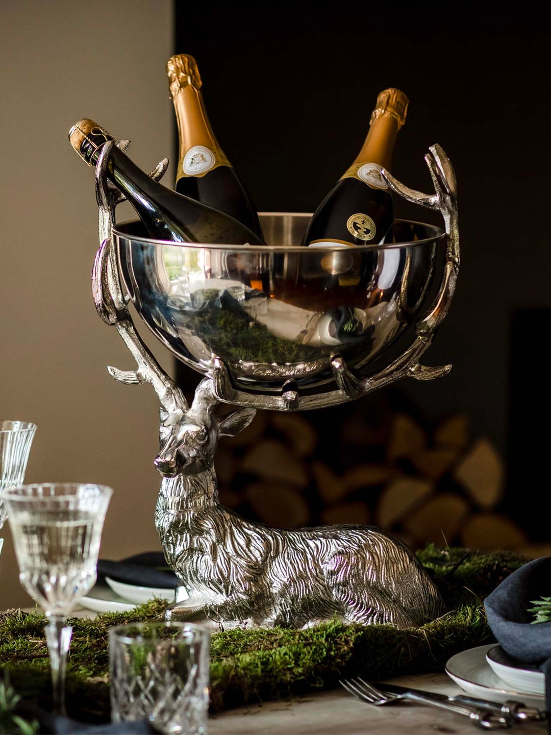 Small Resting Stag Punch Bowl, 47cm