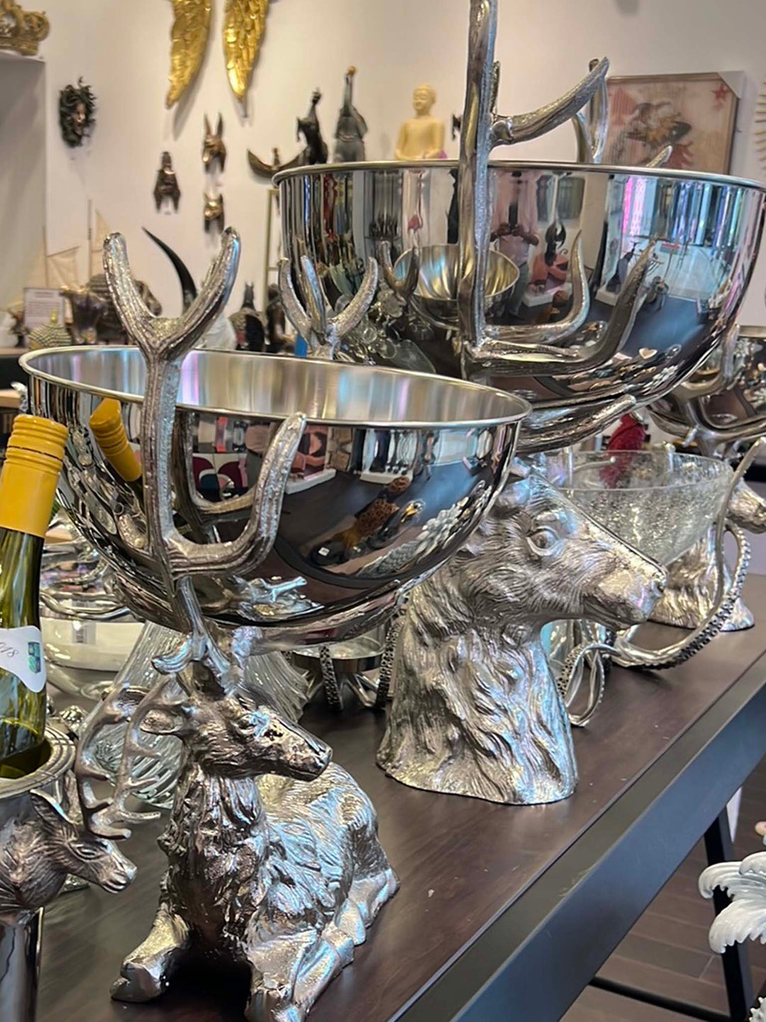 Silver Stag Punch Bowl, 48cm