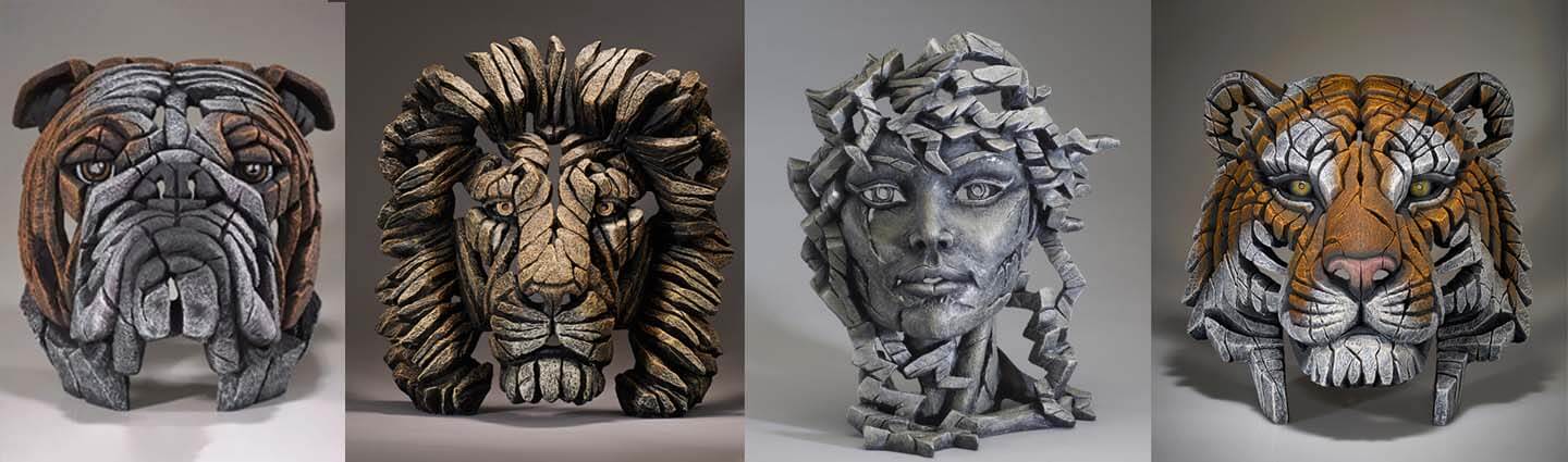Edge Sculpture, Animal sculpture, Animal bust, mask, clay sculptures