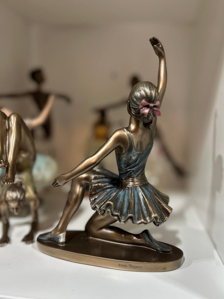 Bronze Plated Ballerina Statue 18cm