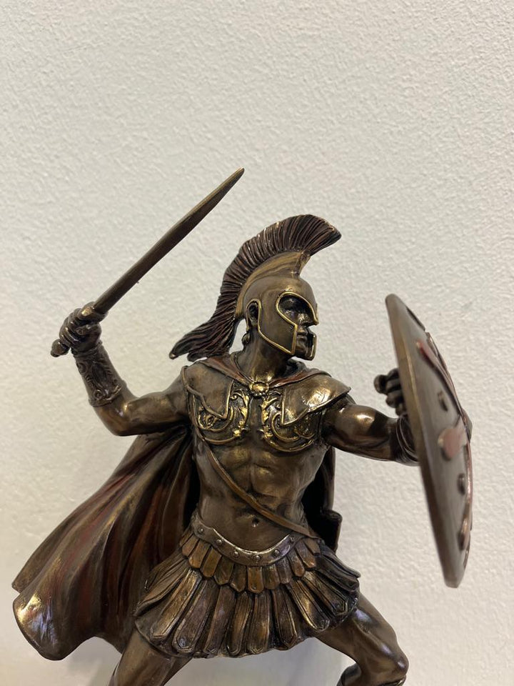 Greek Hero Achilles Holding Sword and Shield