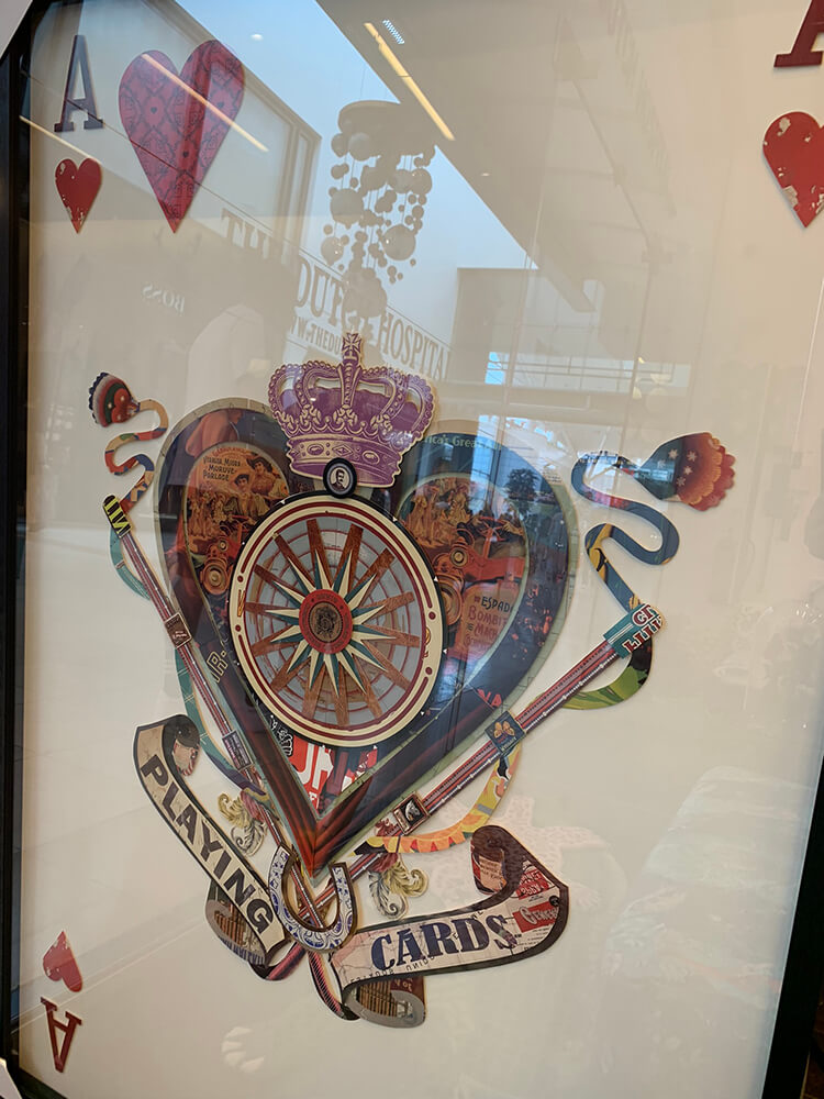 Framed  Ace of  Hearts Collage Art