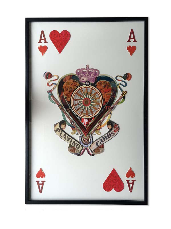 Ace of Hearts wall art Red