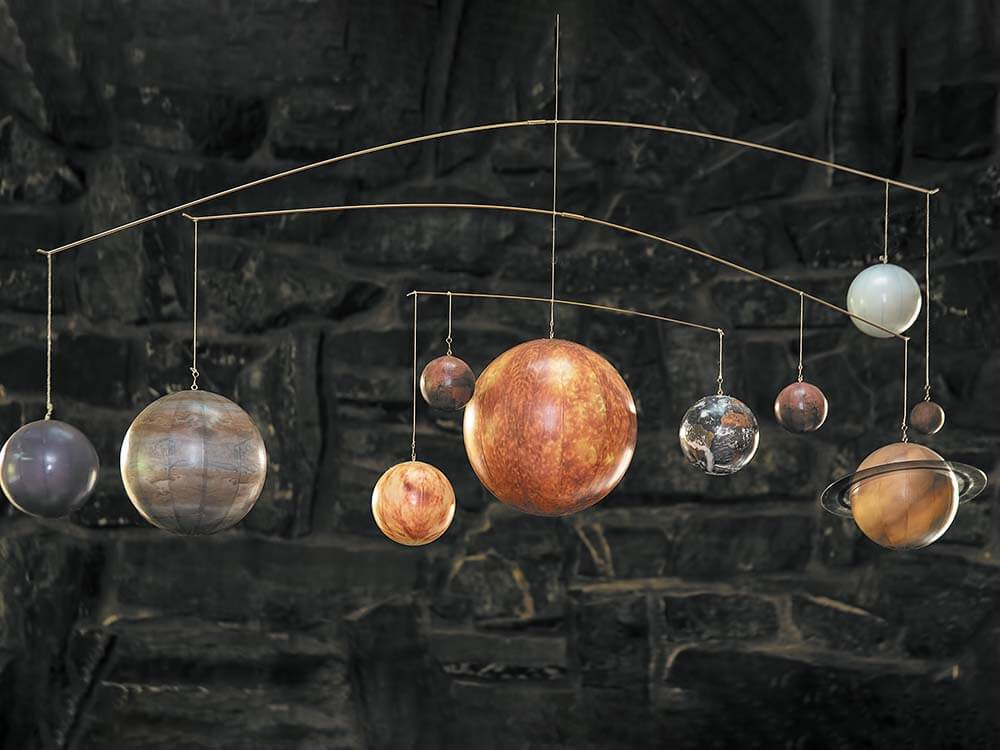 True scale solar system mobile includes all planets and Pluto , Authentic Models Solar System