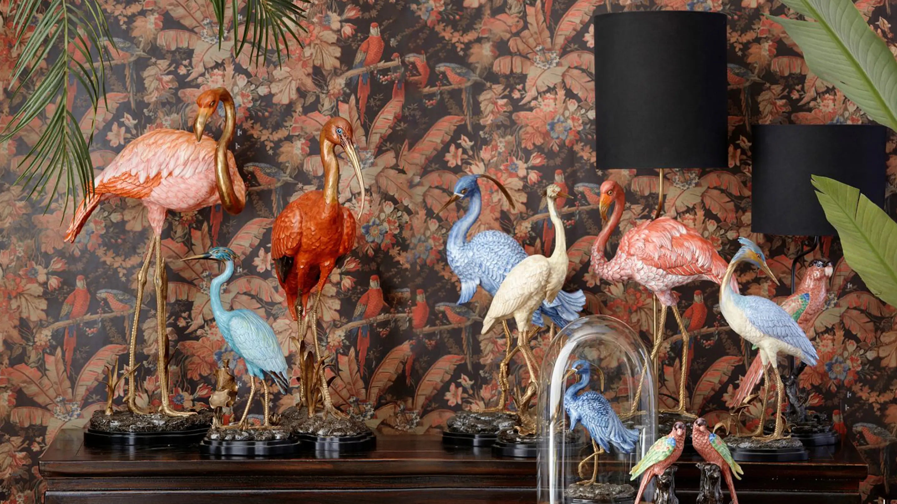 bird themed home decor, tropical bird decor, nature inspired decor, macaw wallpaper, flamingo lamp, parrot figurine, heron ornament, ceramic bird decor, bronze bird sculpture, wildlife home accessories, colourful statement decor, gifts for bird lovers.