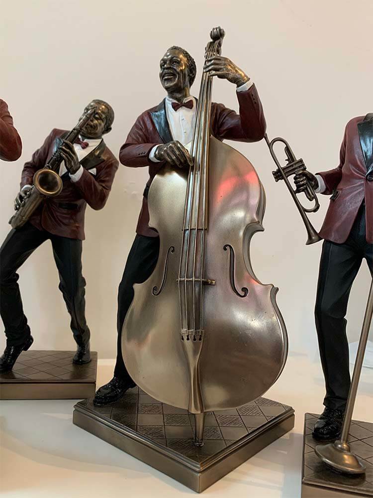 Decorative Figurines of Jazz Musicians, American Black Jazz Moment 