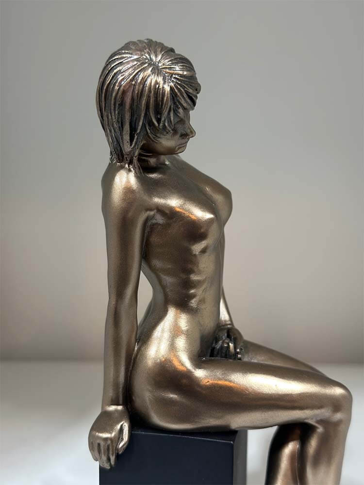 Crouching Female Figure Bronze sculpture