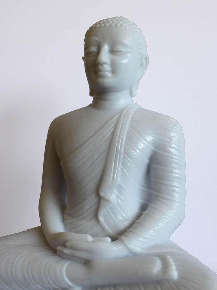 White granite Buddha statue, Buddha sculpture