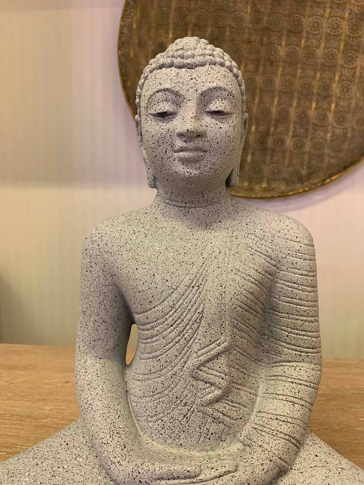 Elevate your space with this stunning grey Buddha statue, featuring a lifelike stone-effect finish that radiates calm and sophistication. Ideal for meditation rooms, zen gardens, living rooms, and spiritual spaces, this decorative Buddha ornament makes the perfect mindfulness gift or home décor accent.