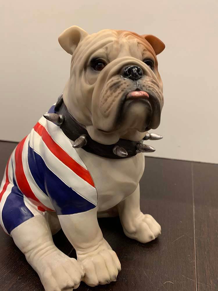 Bulldog in Union Jack coat , English Bulldog James Bond Movie