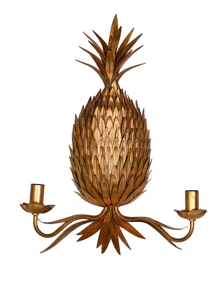 Golden Pineapple Wall Sconce, Pineapple Wall Light, Electric Wall Light