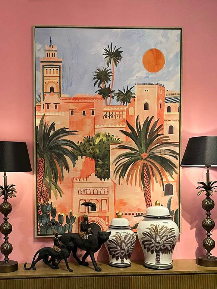 Beautiful City of Medina wall picture featuring iconic Islamic landmarks. Perfect for home décor, spiritual art, and peaceful interiors. A timeless Medina cityscape for any space. 