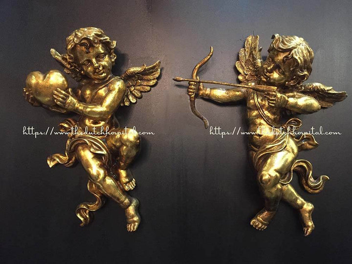 Gold plated cupids, cherubs and angel figures, Valentine Gifts