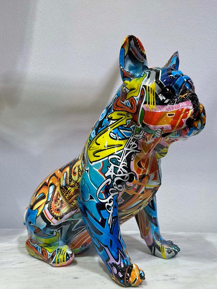 Graphic art colourful bulldog 