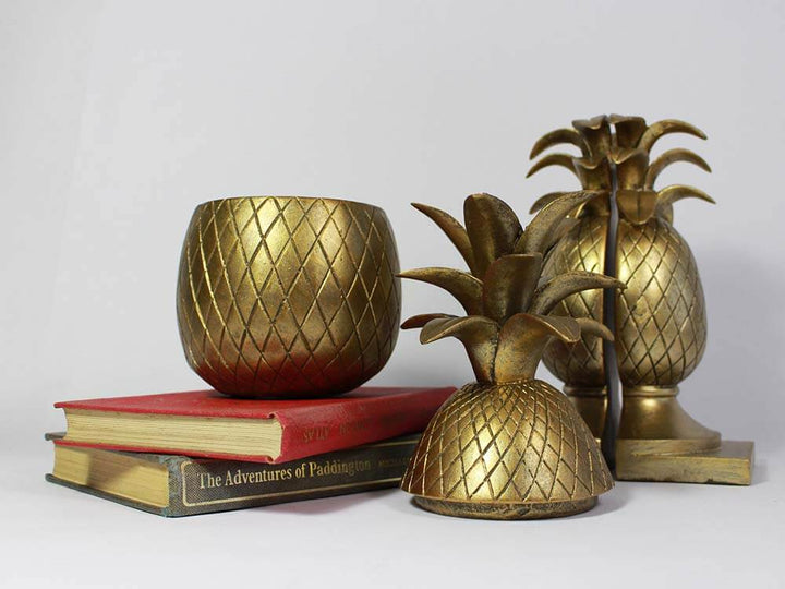 Pineapple Trinket Pot, Decorative Gold Pineapple Storage Pot
