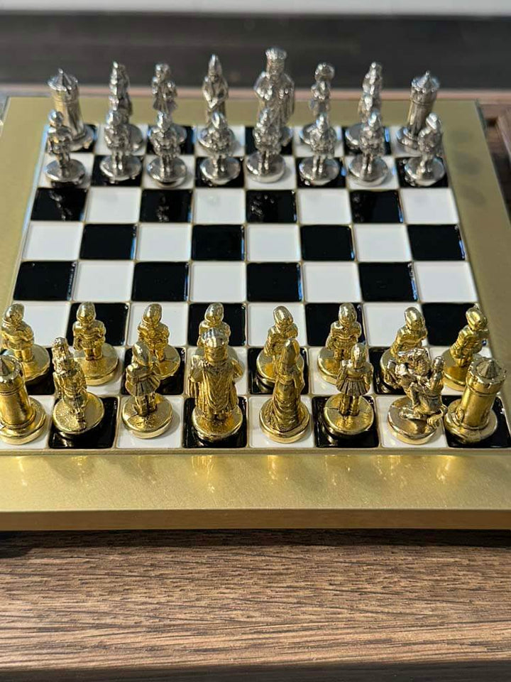 Handcrafted Ottoman vs Byzantine chess set, luxury chess set