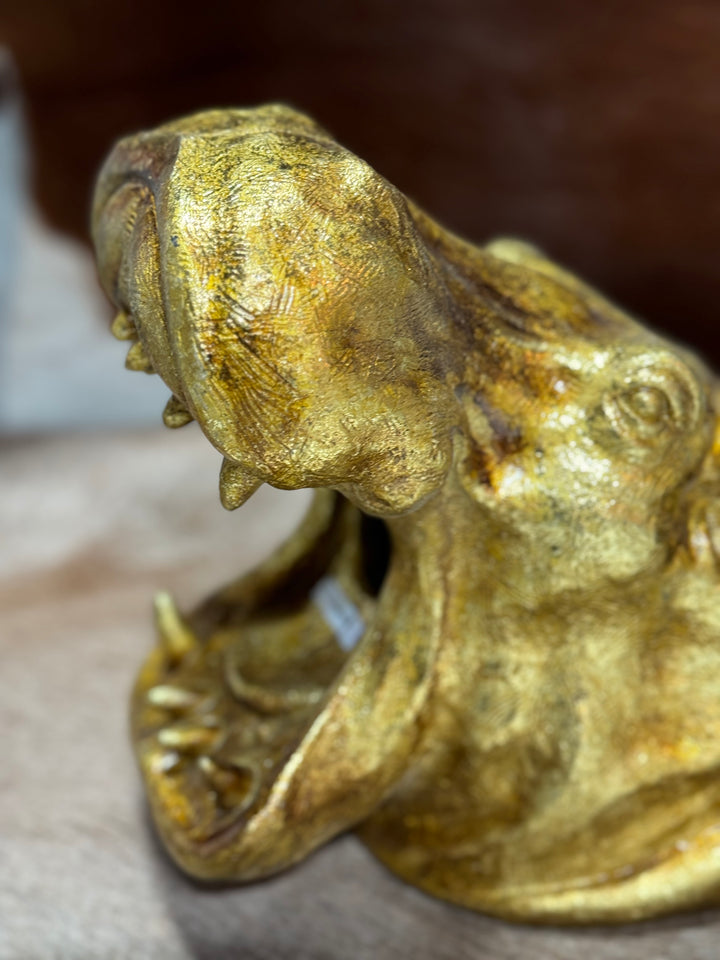 Gold Hippo Table Lamp
