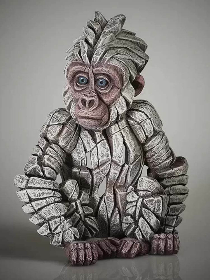 Baby Gorilla ‘Snowflake’, White baby gorilla figure by Edge