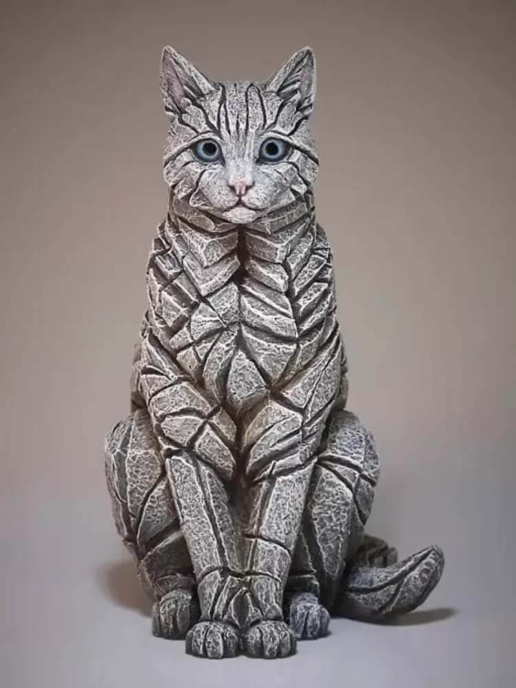White Cat figure by Edge Sculptures