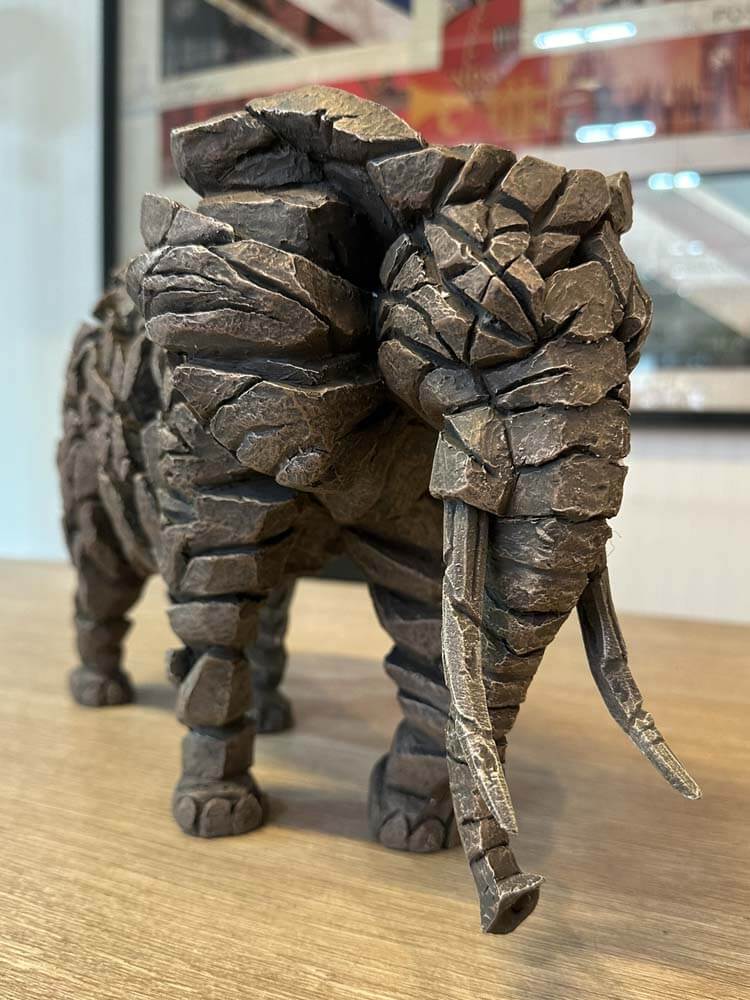 EDGE Sculpture Elephant  Figure- Mocha
