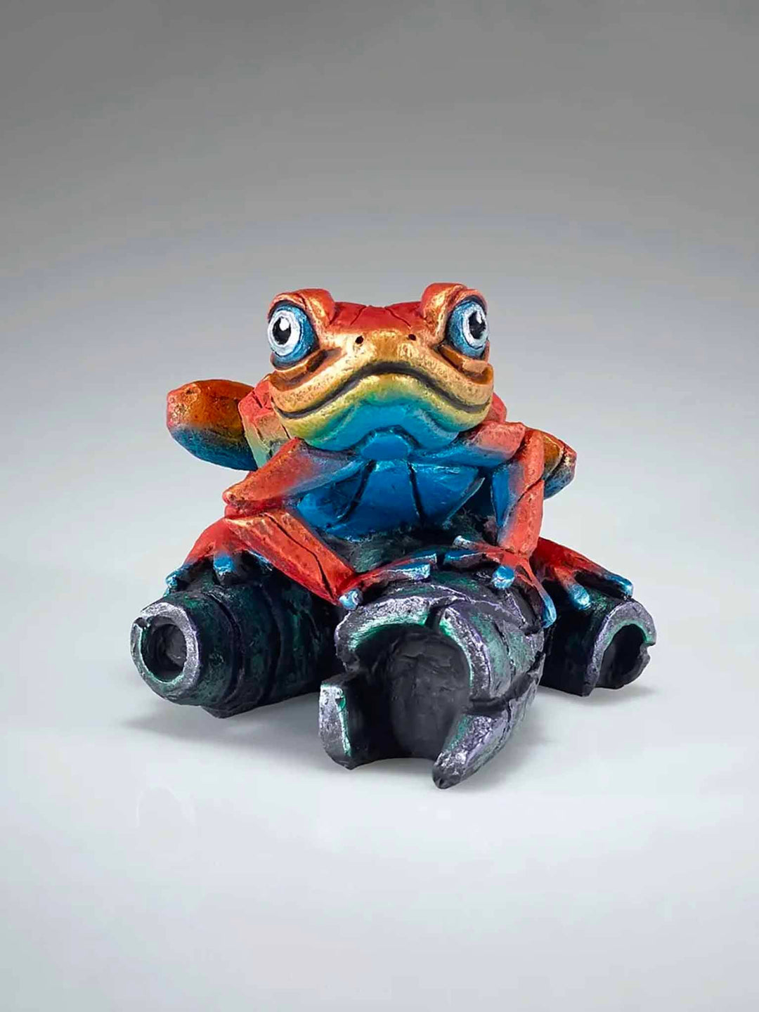Limited Edition 150 Frog, Edge Sculpture African Tree Frog - Tropical Tangerine 