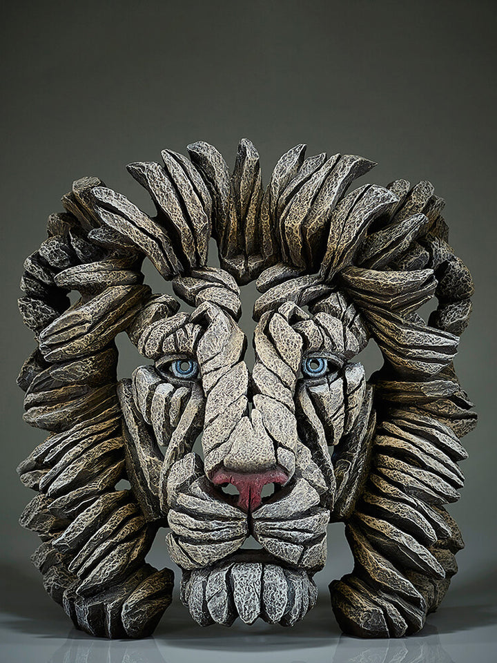white lion head large sculpture
