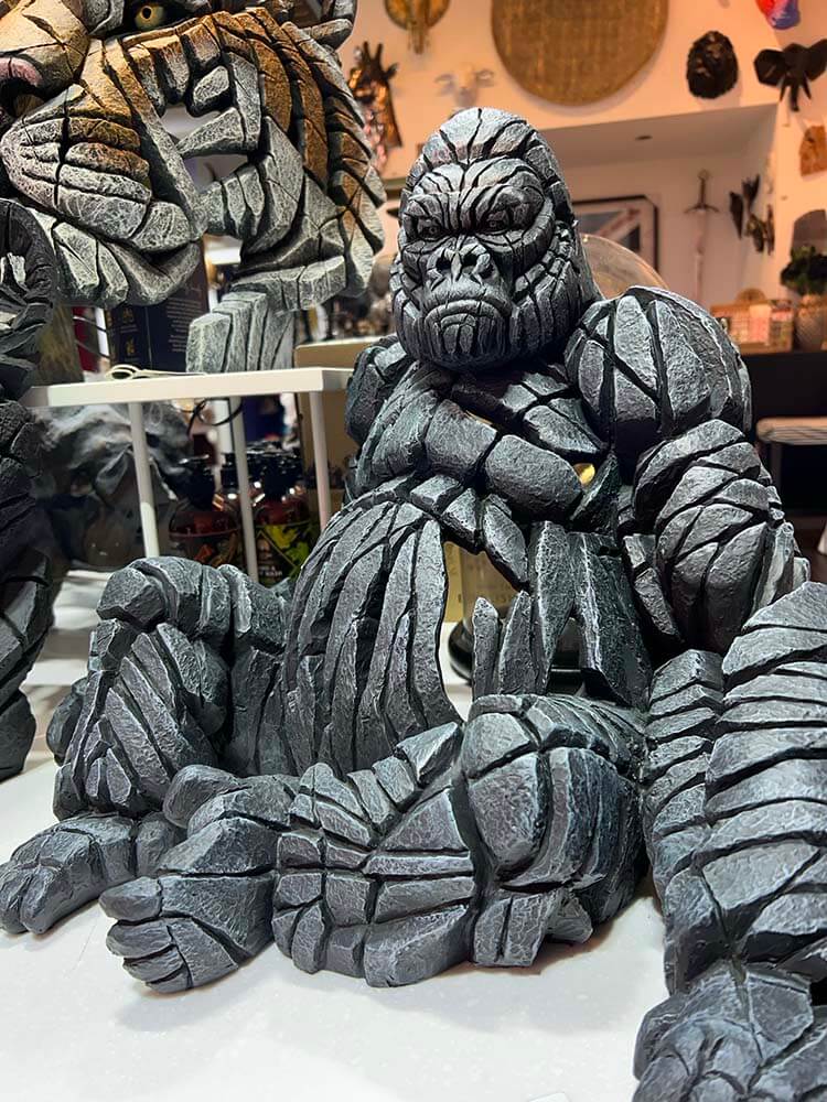 Edge Sculpture Gorilla by Matt Buckley, Large Black Gorilla Sculpture