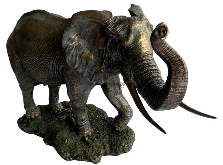 Bronze_Plated_Elephant_Statue_with_Raised_Trunk