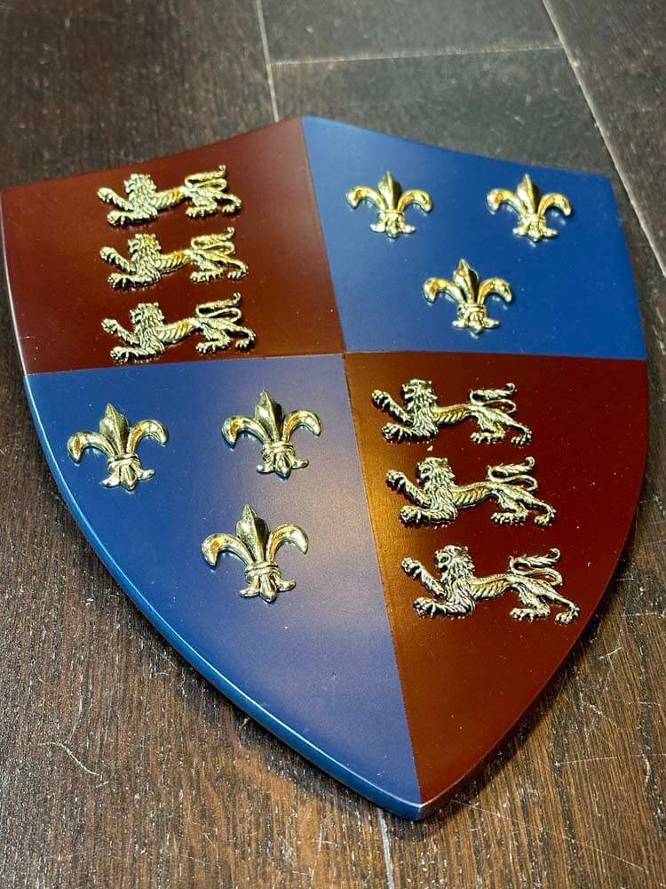 Royal England shield replica, Wooden sword mount wall decoration