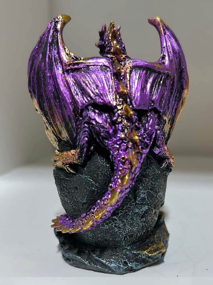 Light-up dragon and dragon egg crystal figurines