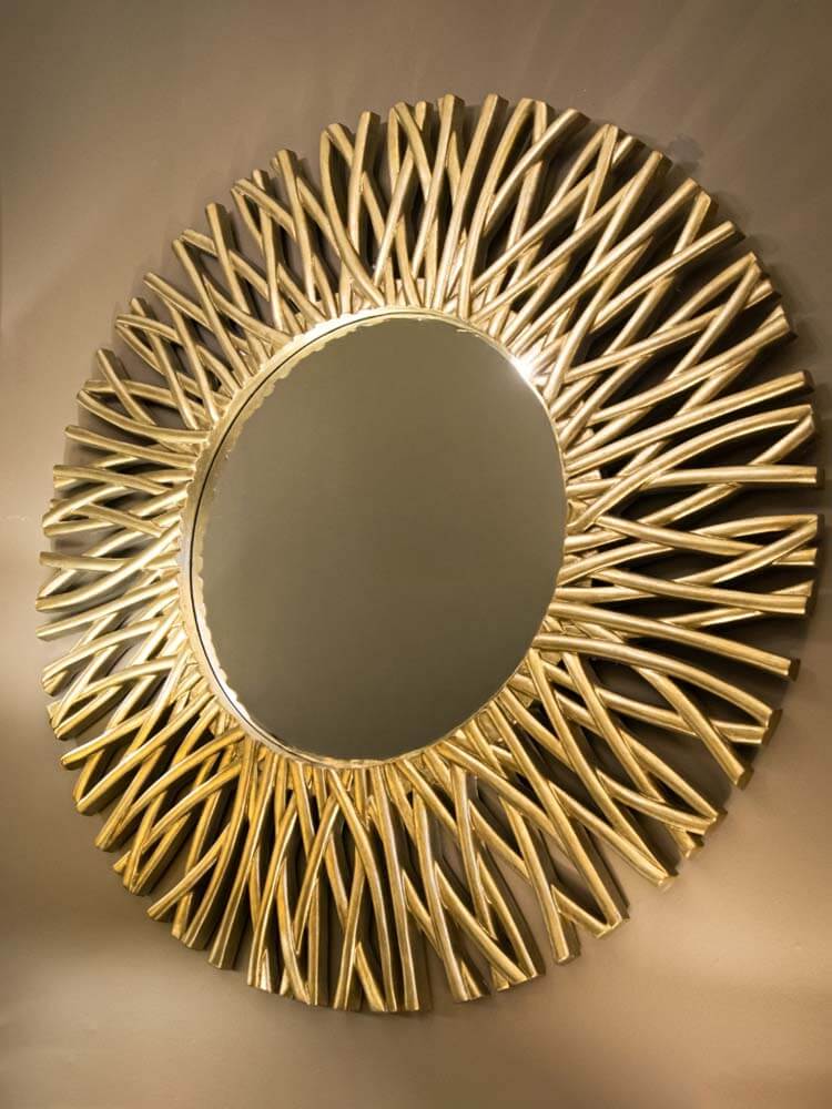 Silver Mirrors, Champagne Silver Leafe Wall Mirror