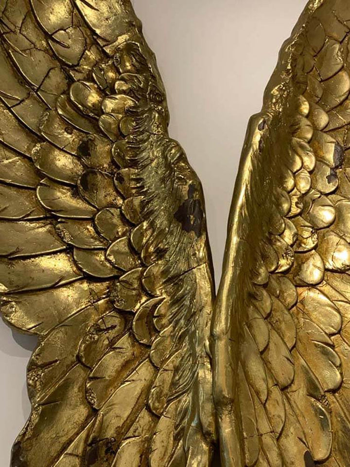 Large gold wings wall decoration 