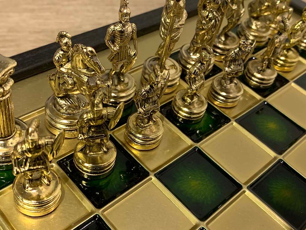 Metal Chess Set ,Greek Roman Period Chess Pieces, 30cm