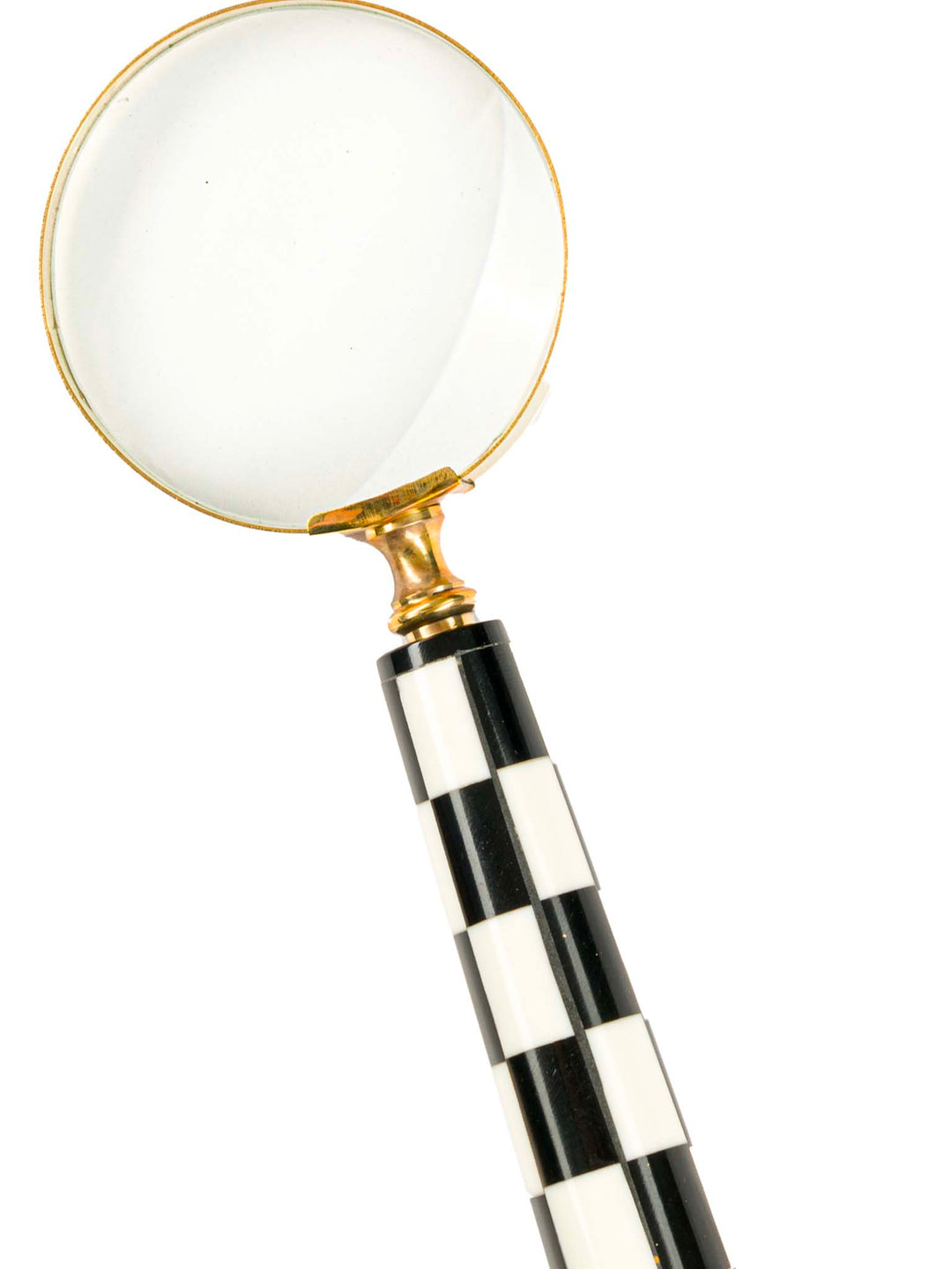 Magnifying Glass With Black & White Stripped Handle 22cm