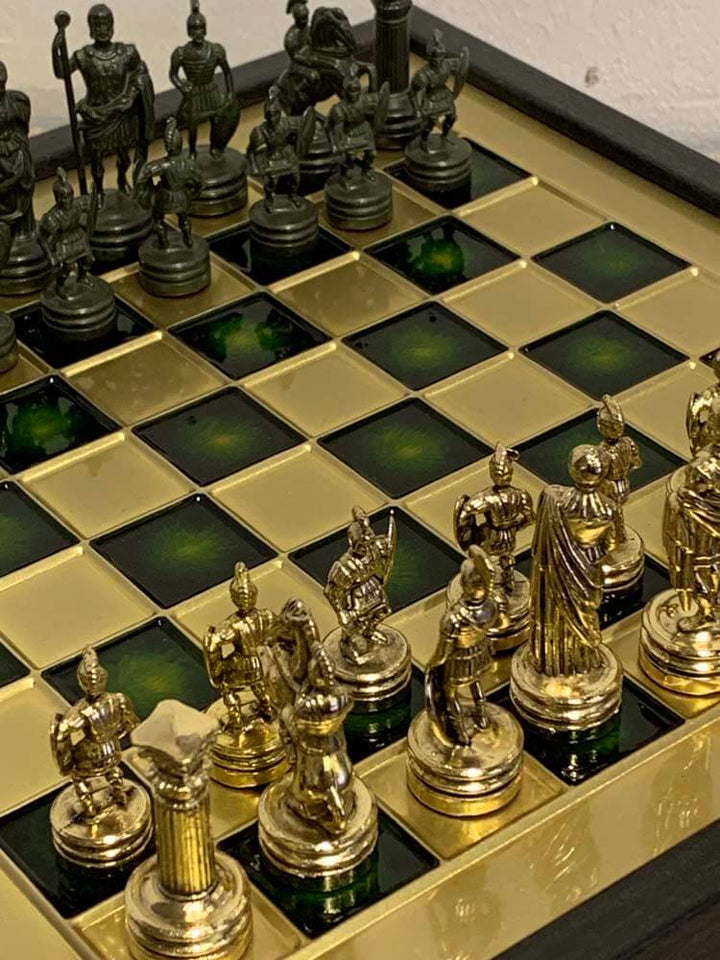 Metal Chess Set ,Greek Roman Period Chess Pieces, 30cm