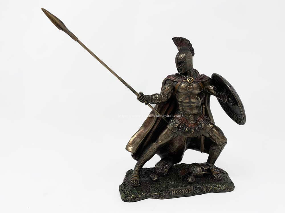Greek - Trojan Prince Hector in the Trojan War Bronze Sculpture