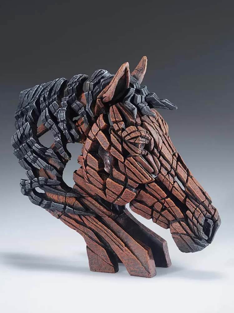 mini Horse Bust (Bay) by Edge Sculpture 