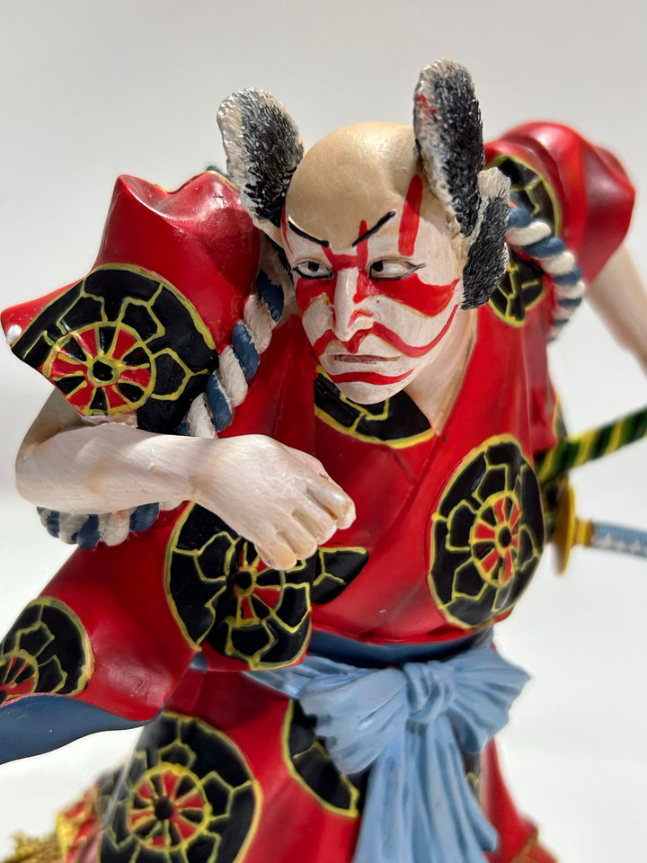 Japanese Kabuki Dancer Male Sculpture, Bando Kamezo
