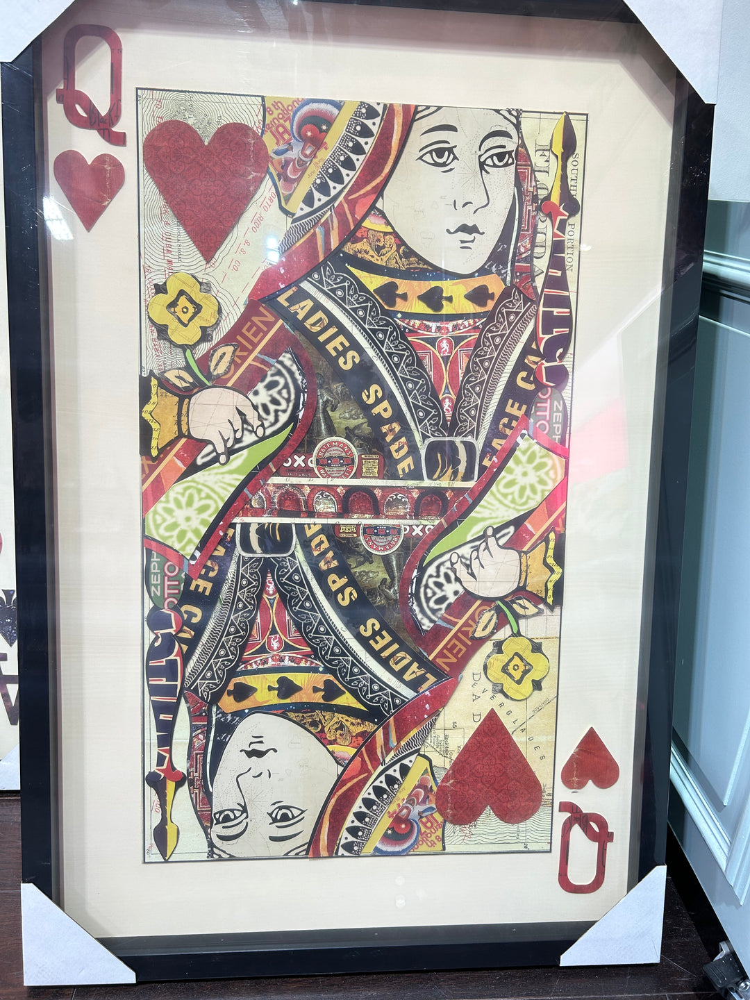 Queen of Hearts Playing Card Wall Picture 