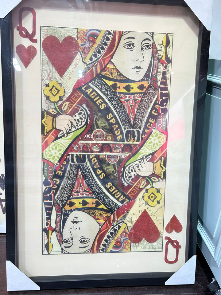 Queen of Hearts Playing Card Wall Picture 