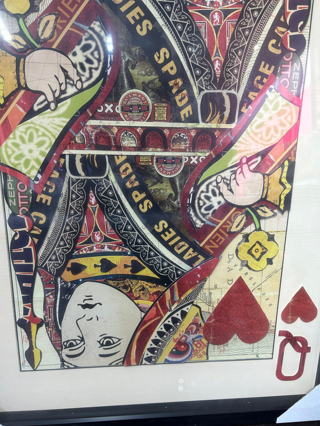 Queen of Hearts Playing Card Wall Picture, 90 x 60cm